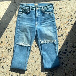 MOTHER The Dazzler Mid-Rise Straight Denim